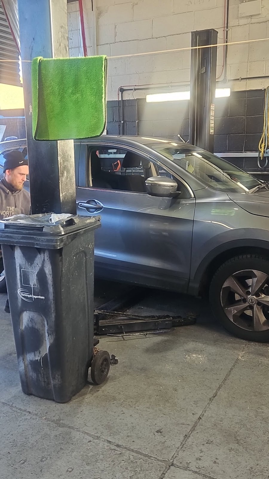 Engine bay open on a car being diagnosed at Jays Car Services